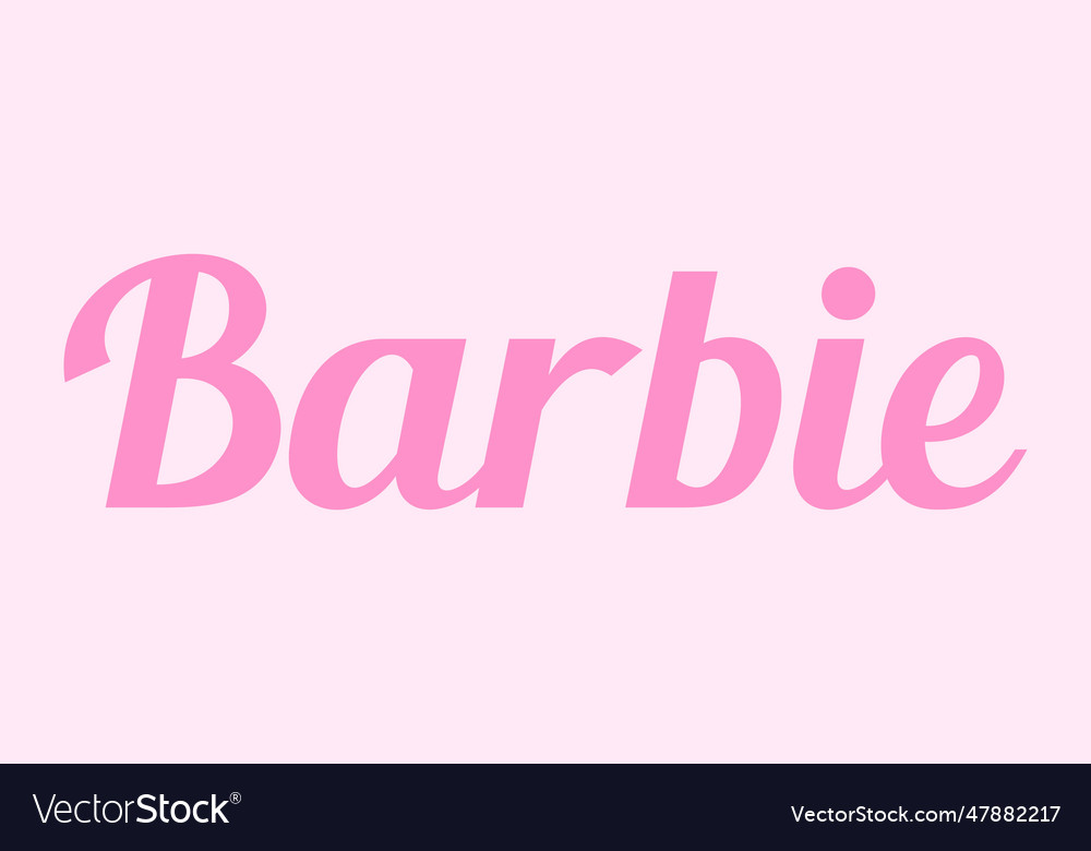 Barbie style pink lettering Royalty Free Vector Image