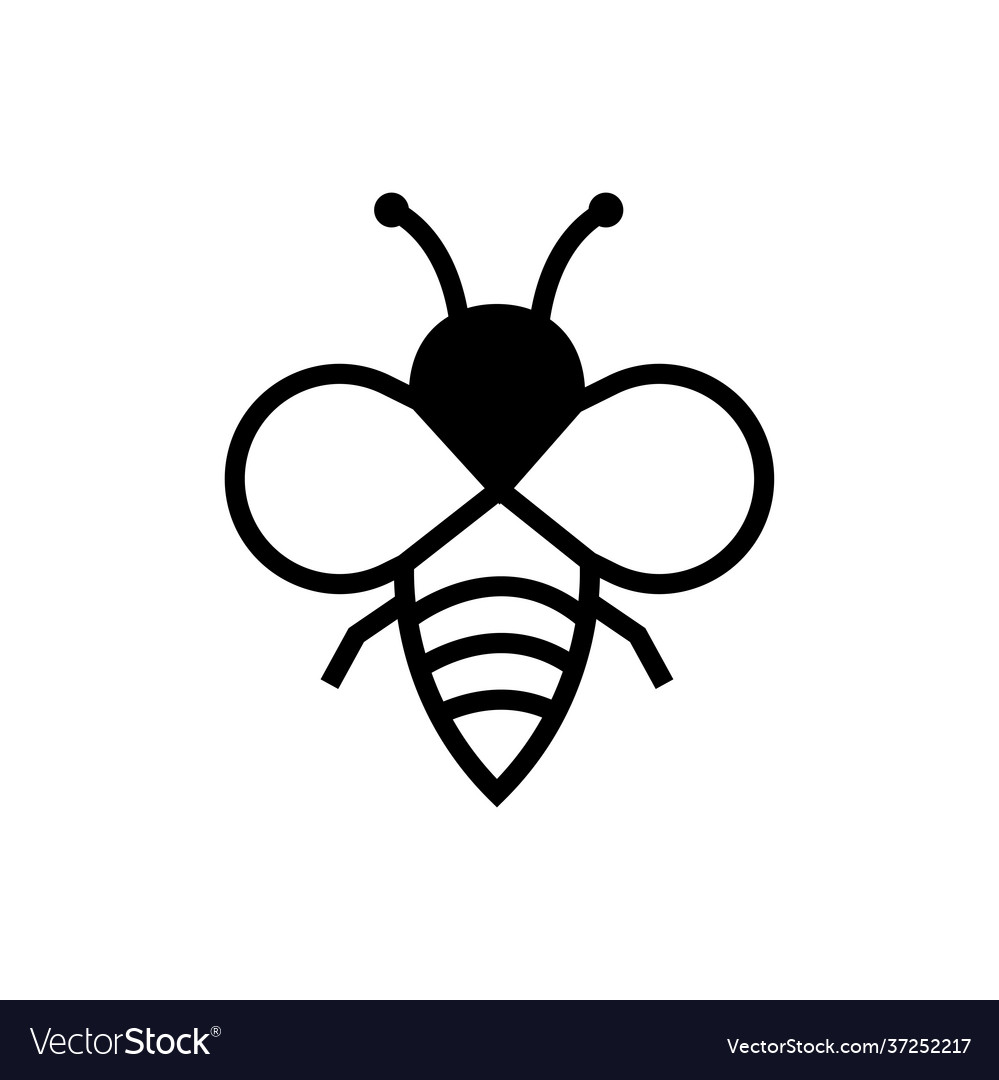 Bee icon design template Royalty Free Vector Image