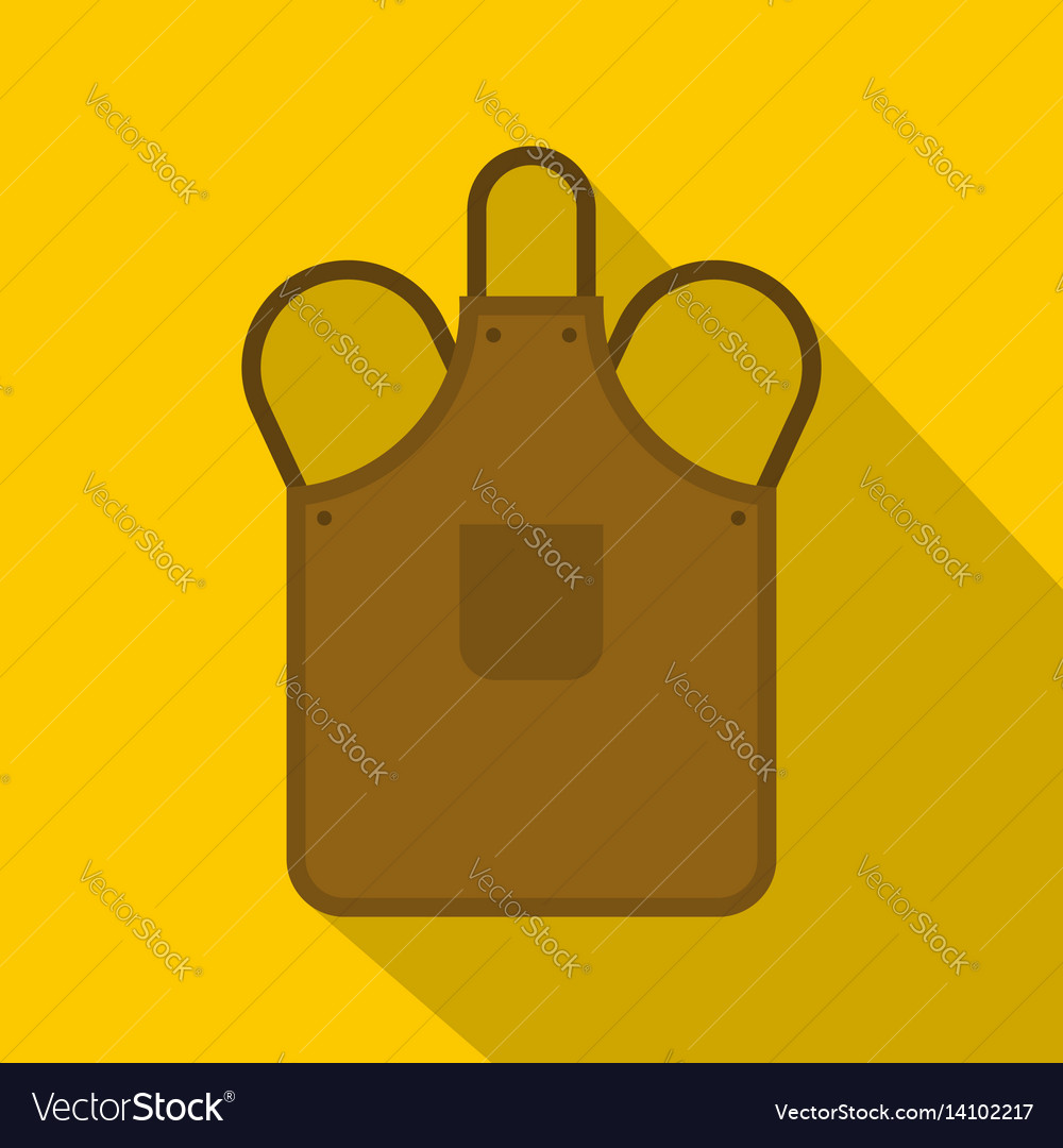 Blacksmiths apron icon flat style Royalty Free Vector Image