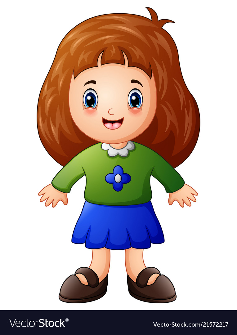 pretty little girl clipart