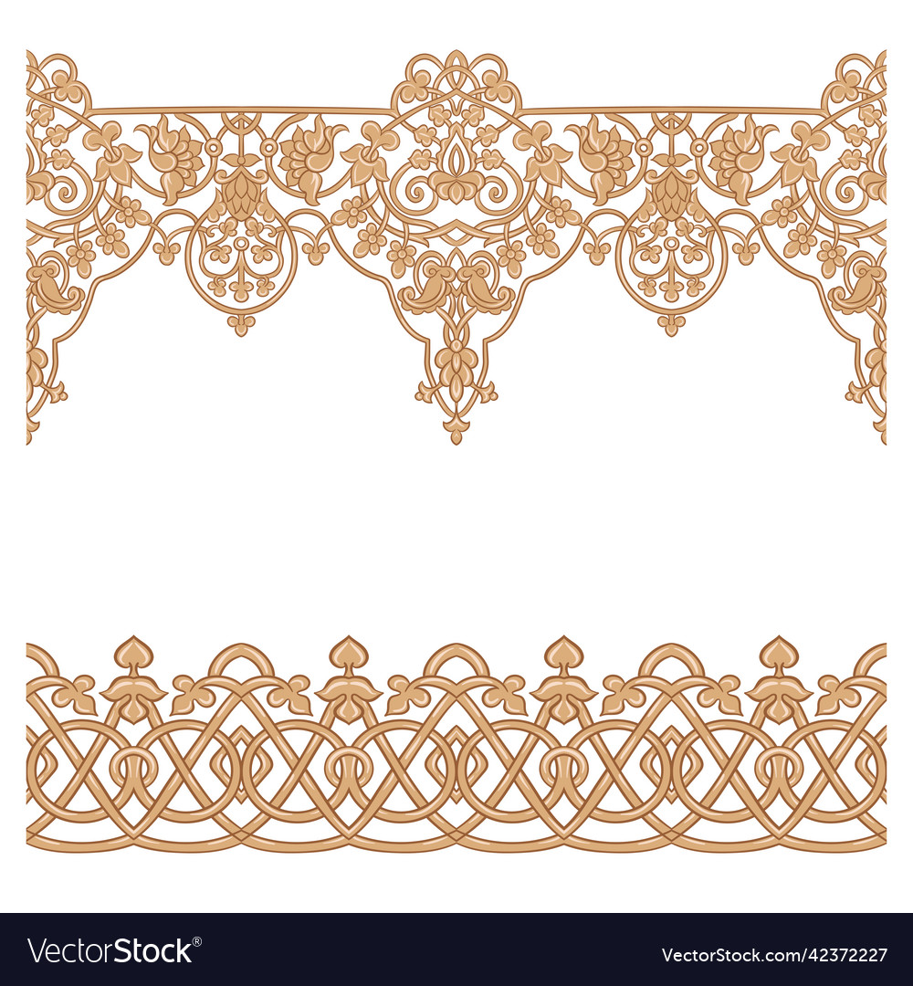 Byzantine traditional historical floral motifs Vector Image