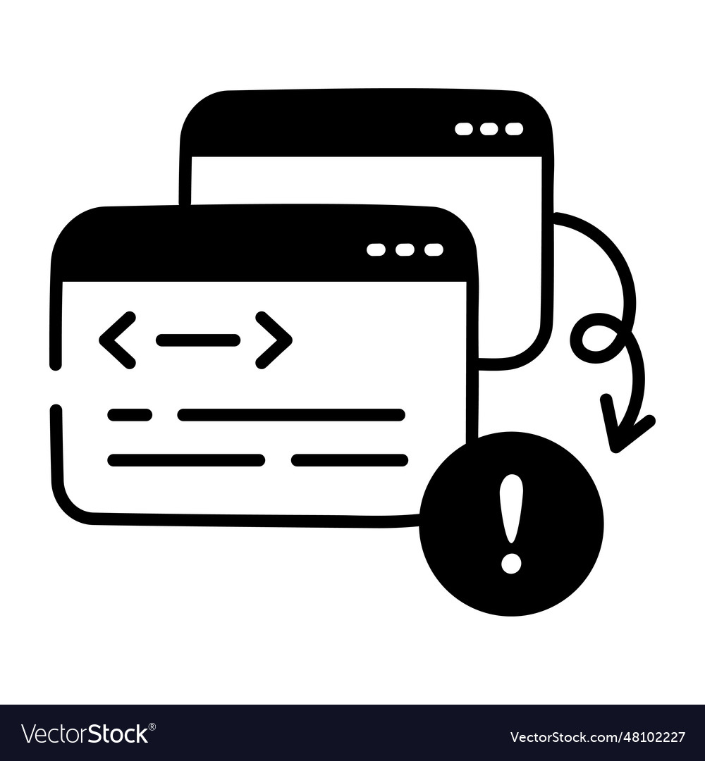 Programming error Royalty Free Vector Image - VectorStock