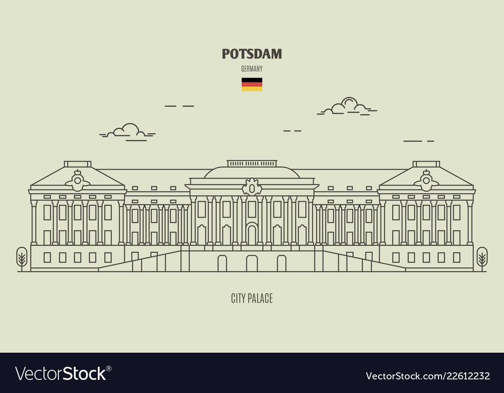 City palace in potsdam Royalty Free Vector Image