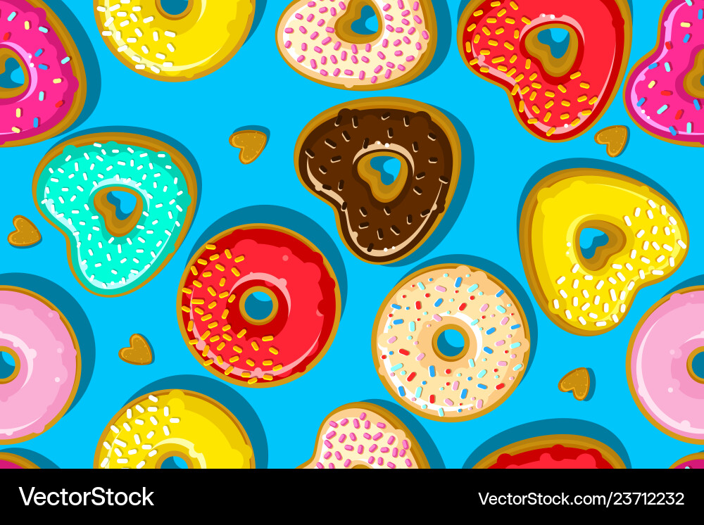 Different sweet donuts Royalty Free Vector Image