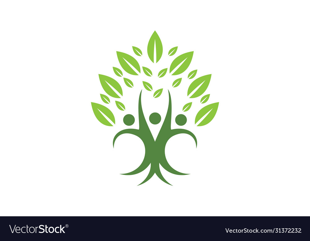 Family tree symbol icon logo design Royalty Free Vector