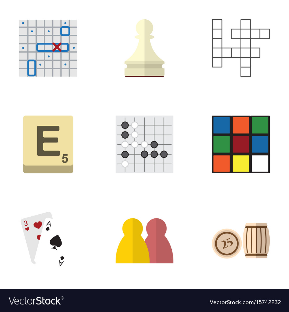 flat icon play set