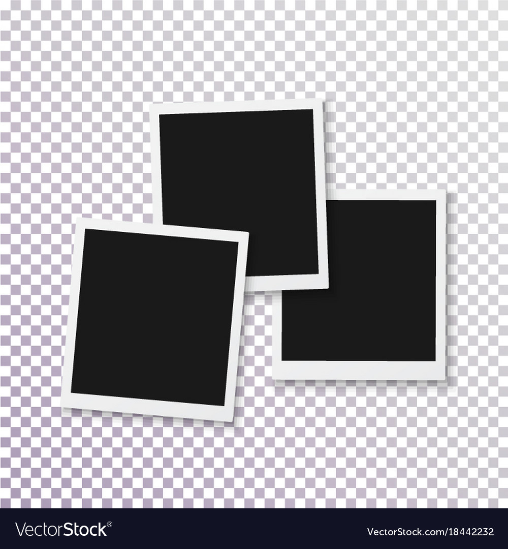 Instant Photo Frame Realistic Snapshot Vector Image