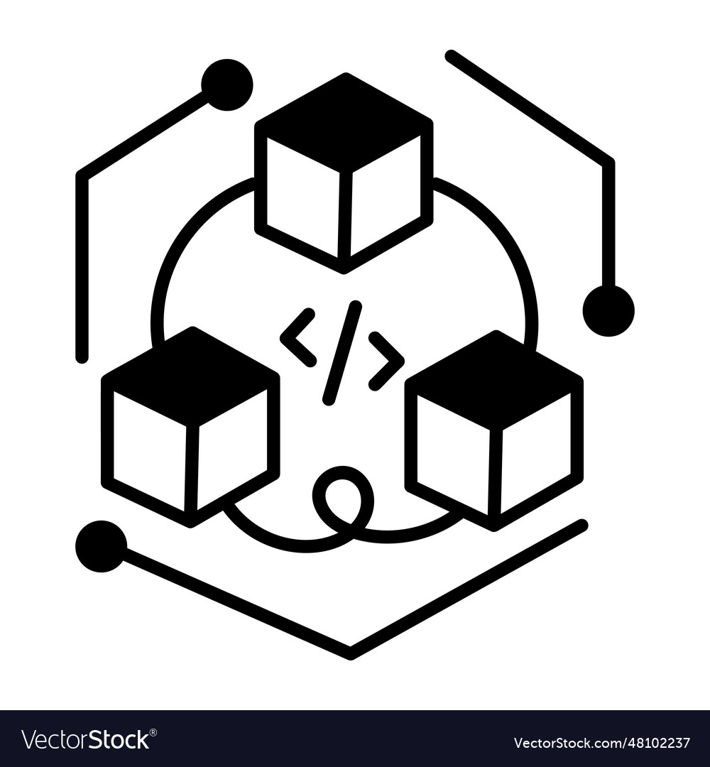 Blockchain coding royalty free vector image vectorstock