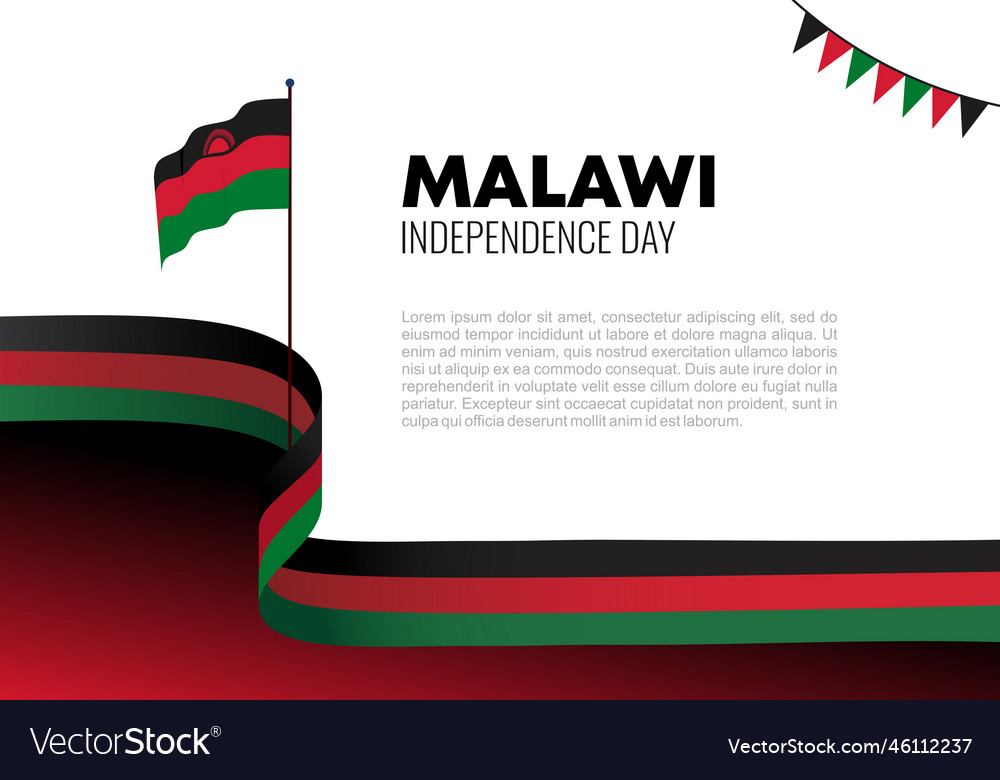 Malawi independence day background national Vector Image