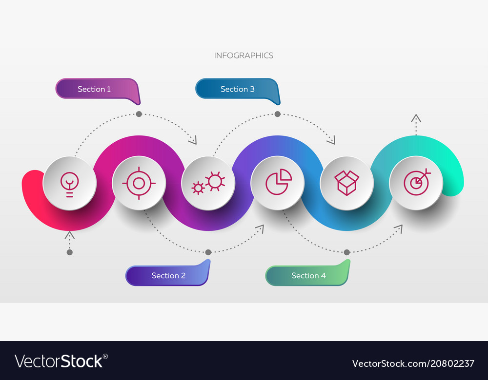 Modern infographic concept Royalty Free Vector Image