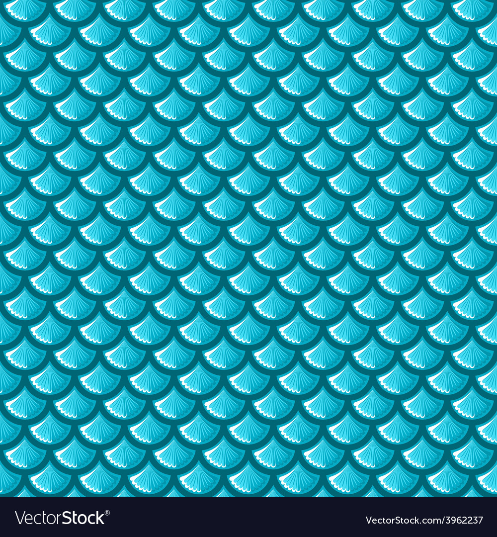 Seamless blue river fish scales Royalty Free Vector Image