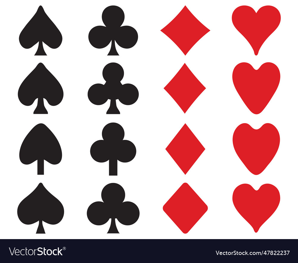 Symbols on playing cards Royalty Free Vector Image