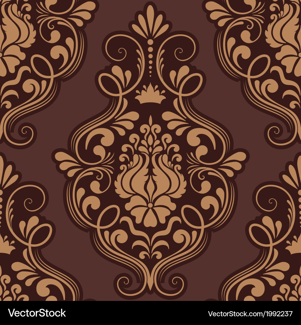 Vintage damask seamless pattern element Royalty Free Vector