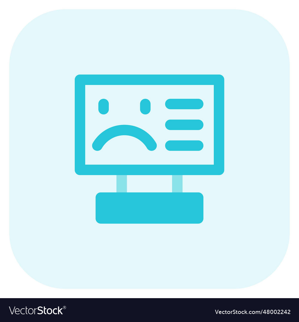 Blue screen software error in system Royalty Free Vector