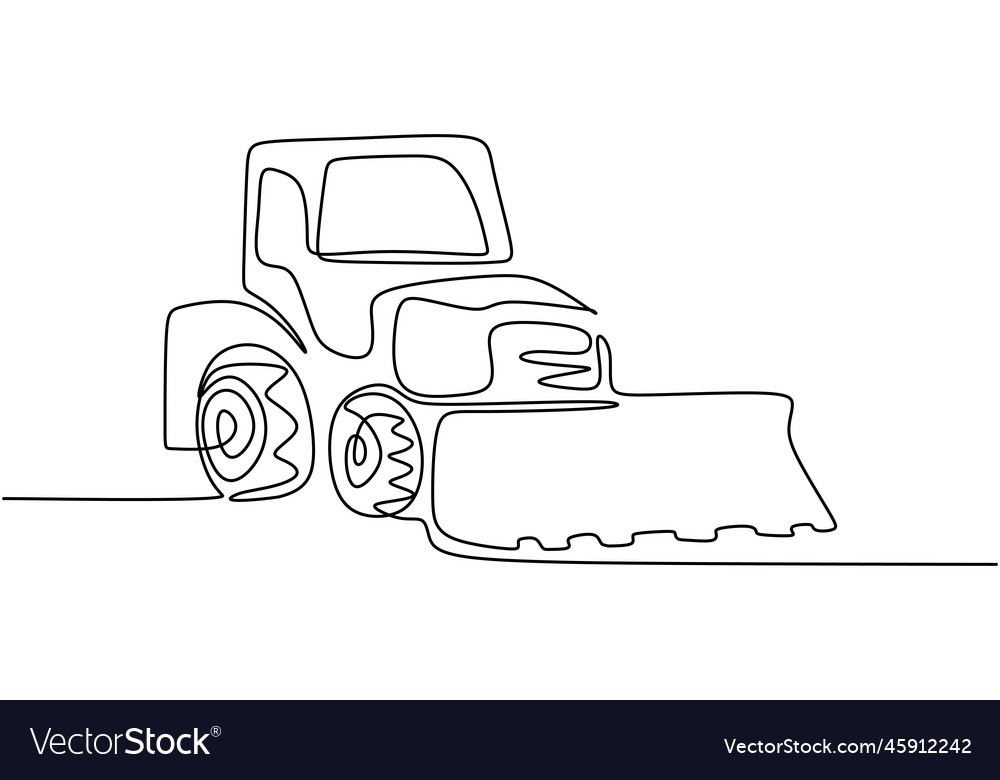 Construction machine is a tractor excavator Vector Image