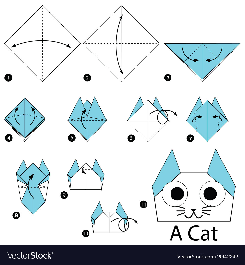 Step Instructions How To Make Origami A Cat