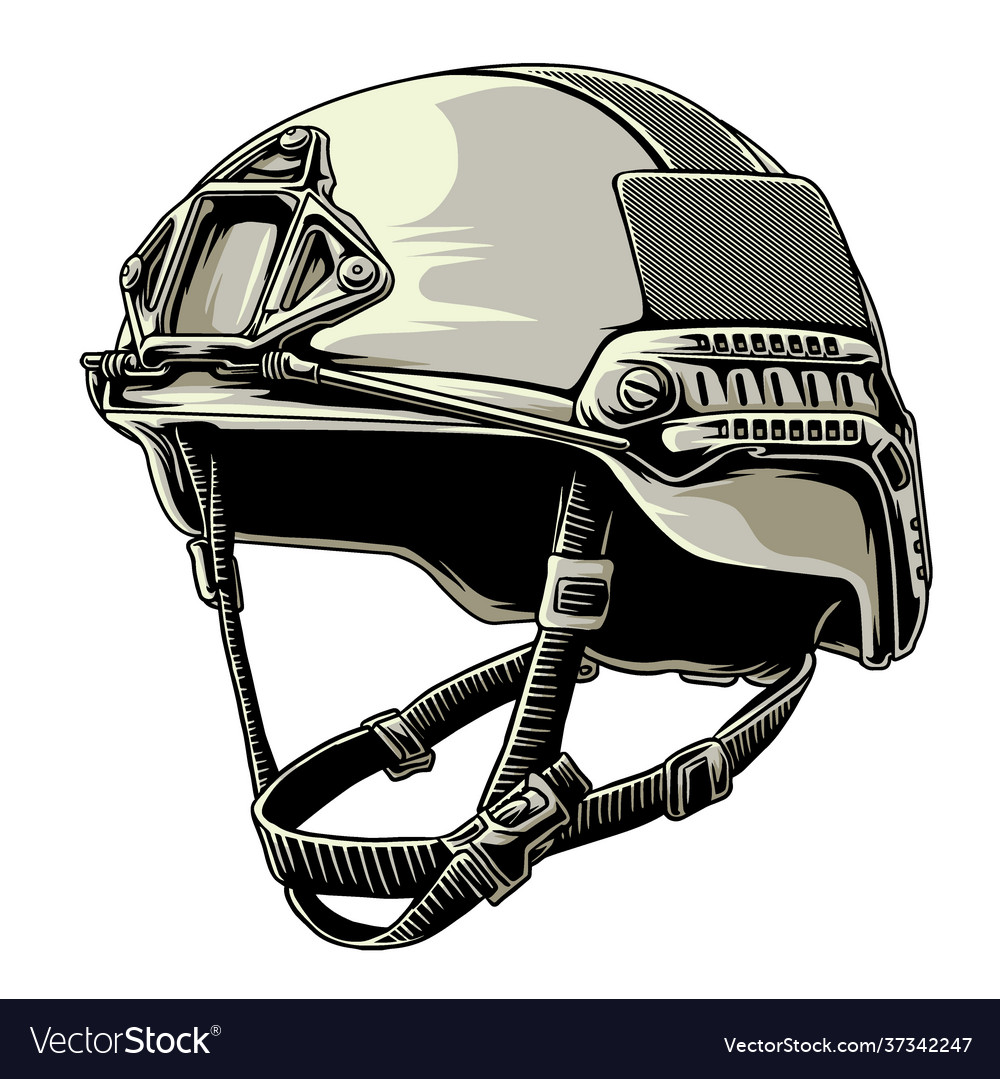 Helmet military2 Royalty Free Vector Image - VectorStock