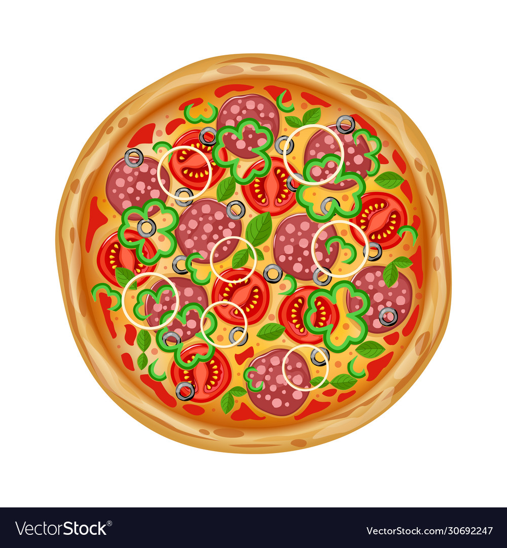 Pizza Italian Fast Food Royalty Free Vector Image