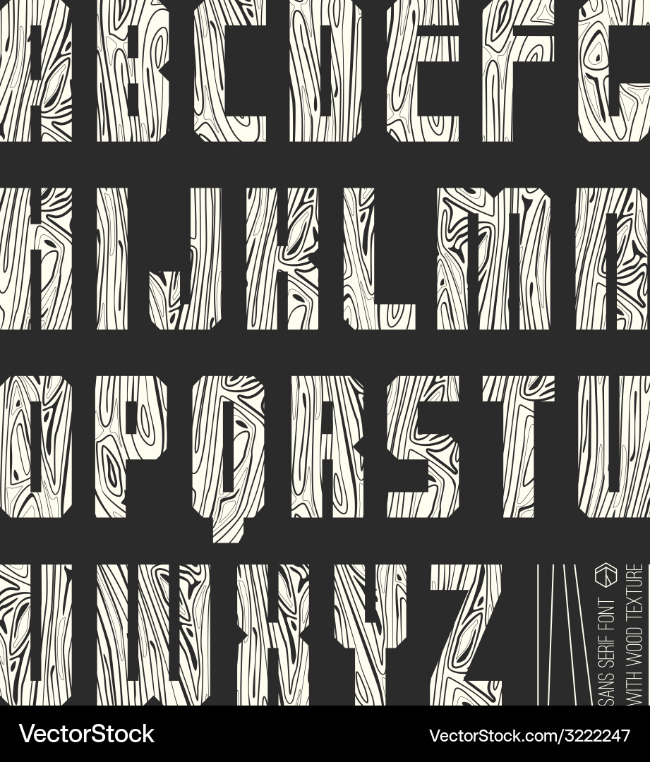 Sans serif geometric font Royalty Free Vector Image