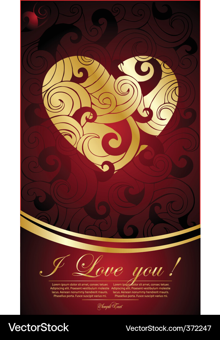 Valentine red Royalty Free Vector Image - VectorStock
