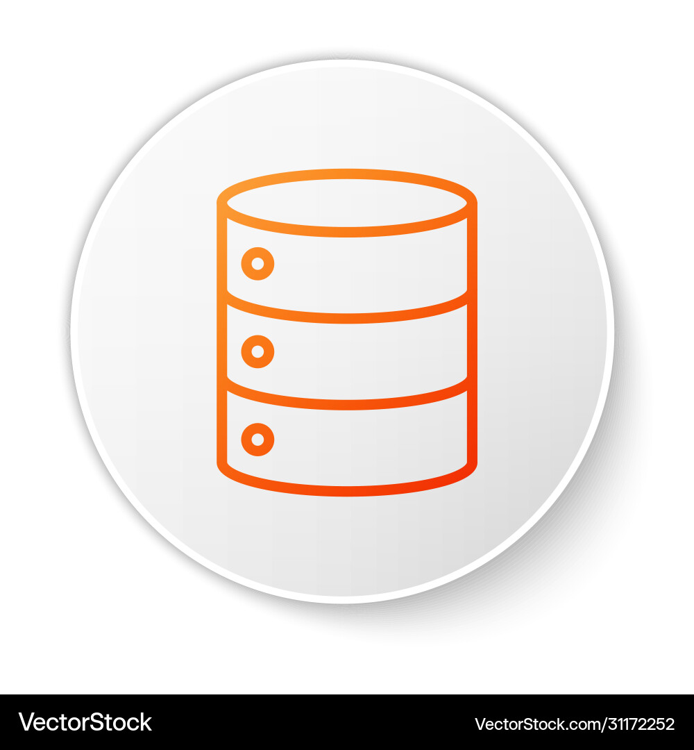 Orange line server data web hosting icon Vector Image