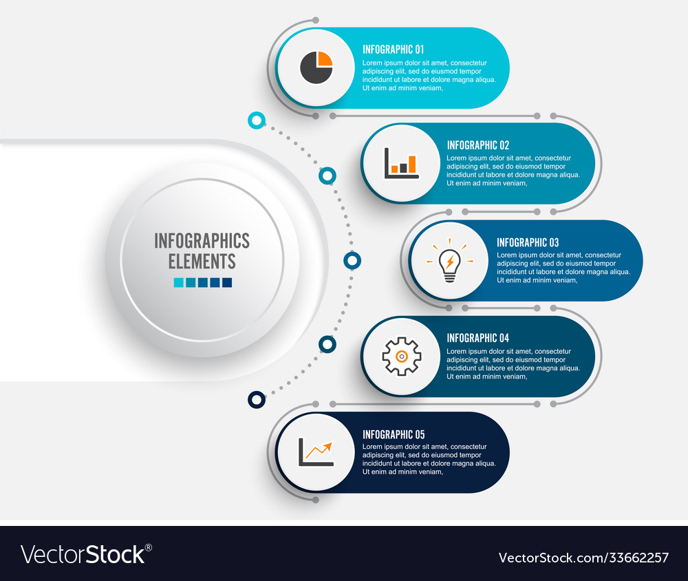 Business data visualization process chart Vector Image