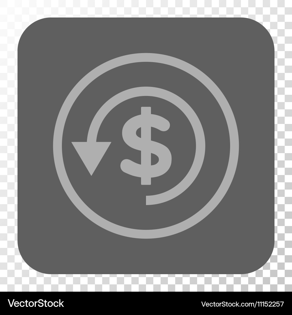 Chargeback rounded square button Royalty Free Vector Image