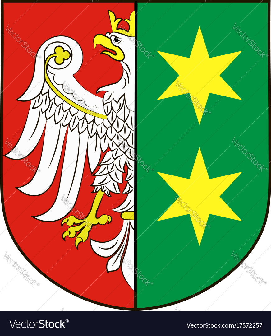 Coat of arms lubusz voivodeship in western Vector Image