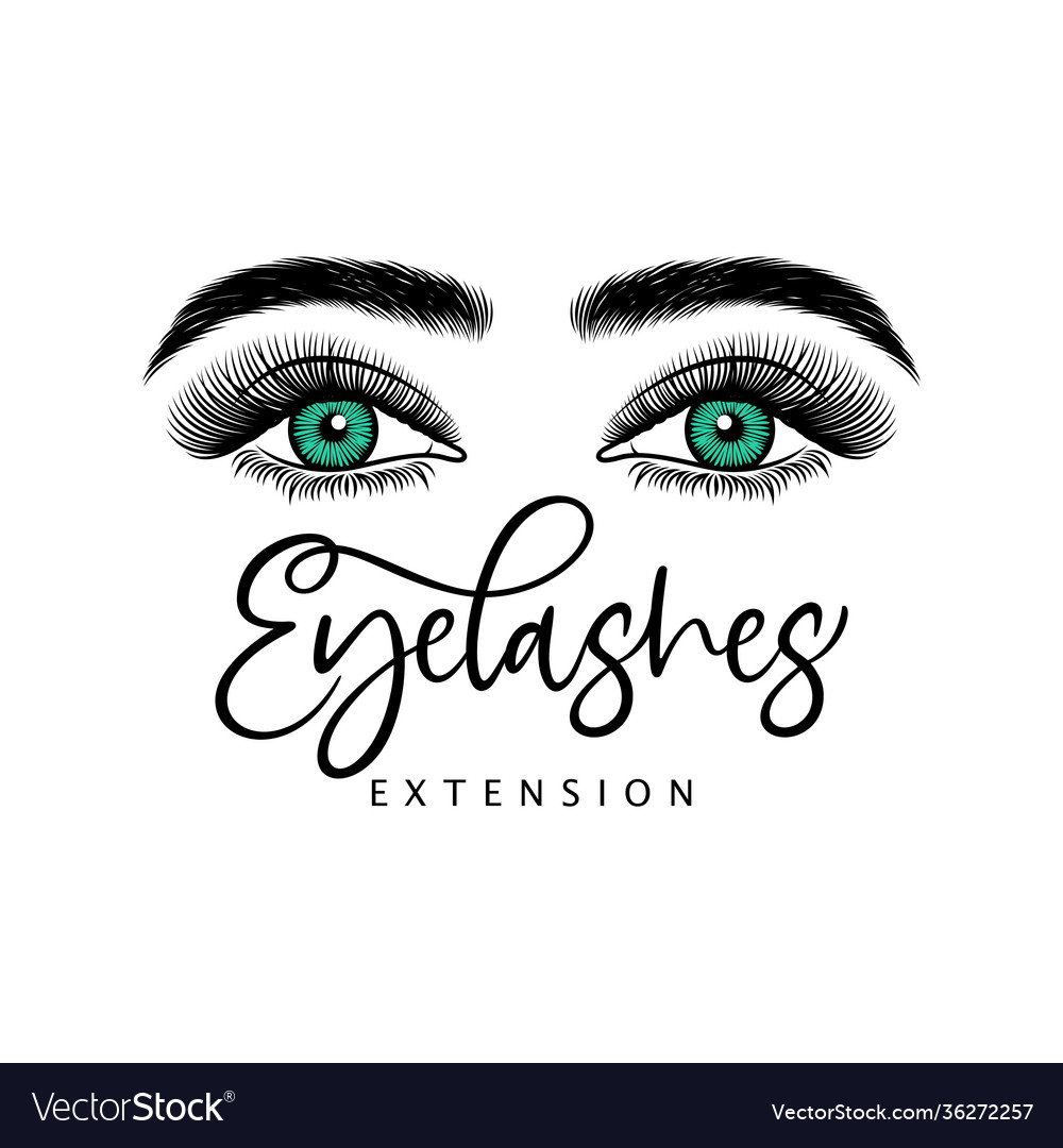 Luxury beauty eye lashes logo template