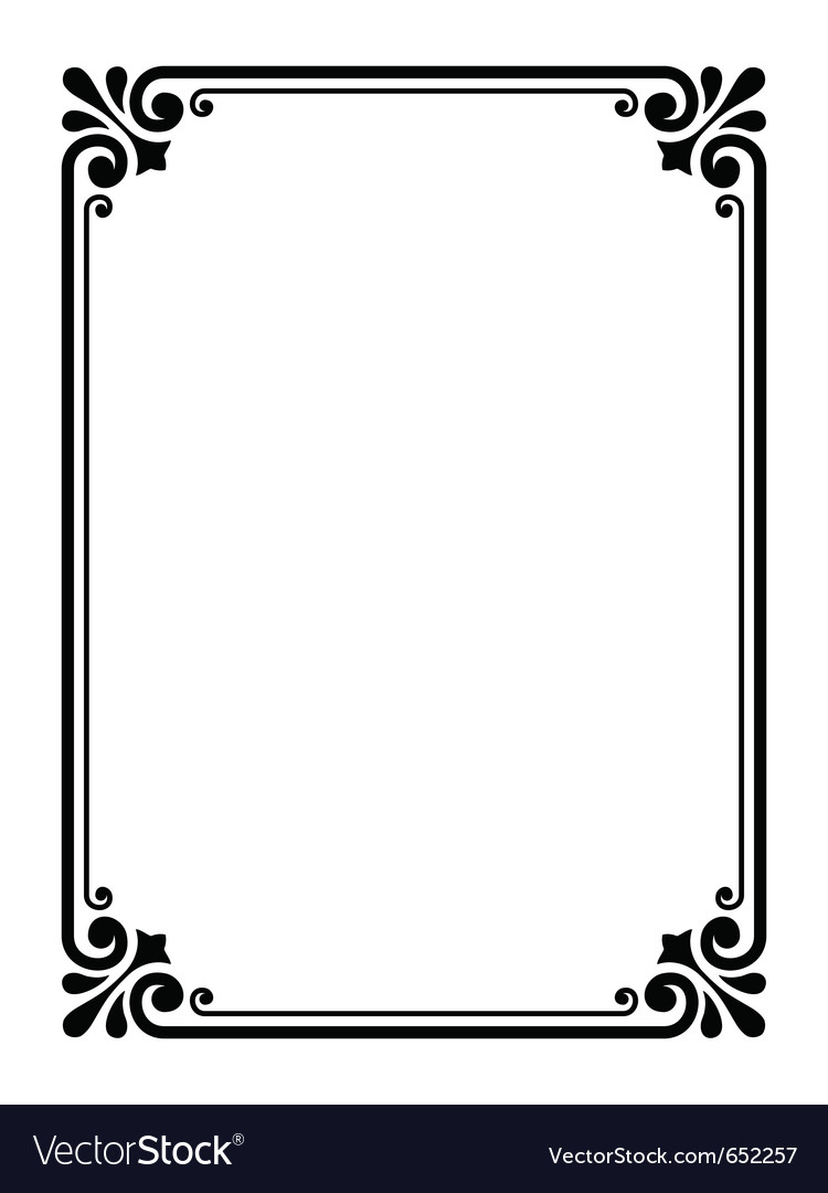 Download Simple ornamental decorative frame Royalty Free Vector Image