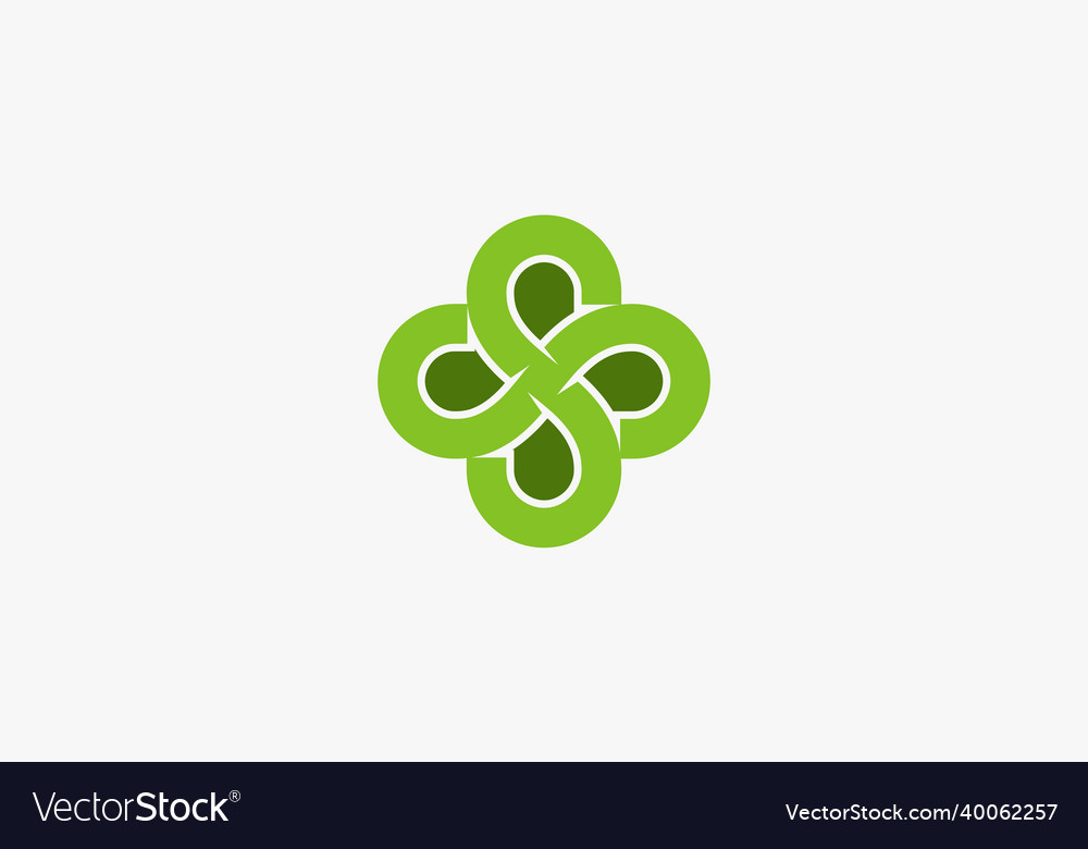 Ss logo green color isolated on white background Vector Image