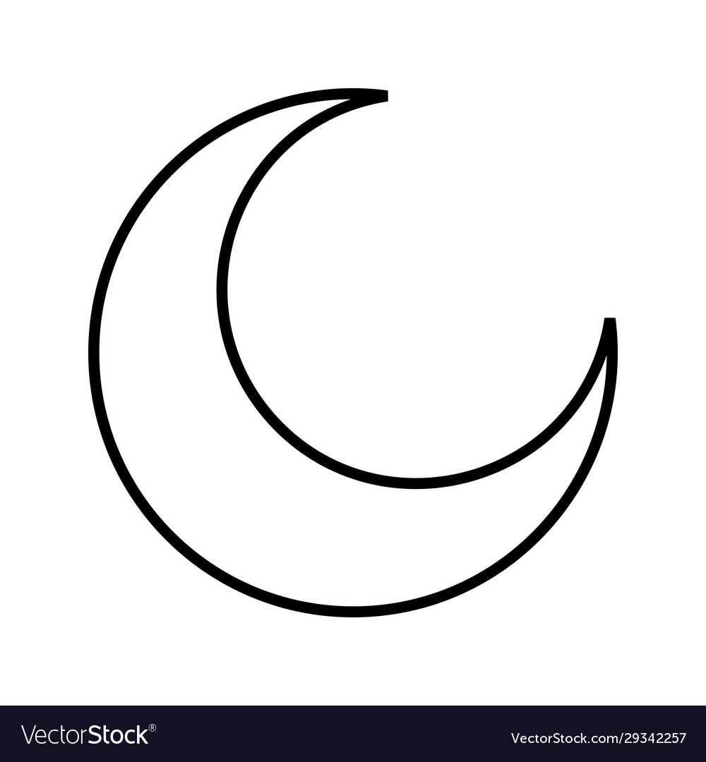 Half Moon Icon, Line Iconpack