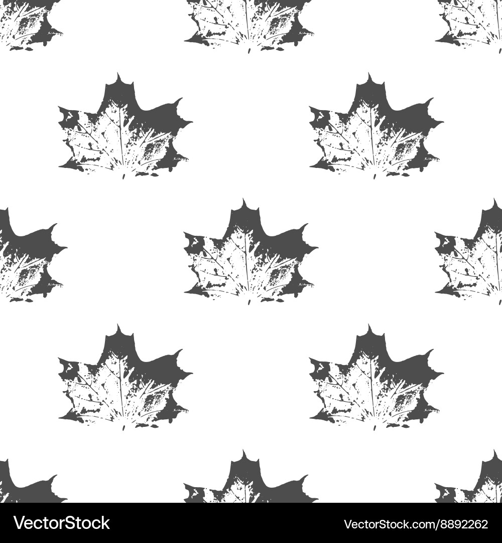 Maple leaves seamless pattern Royalty Free Vector Image