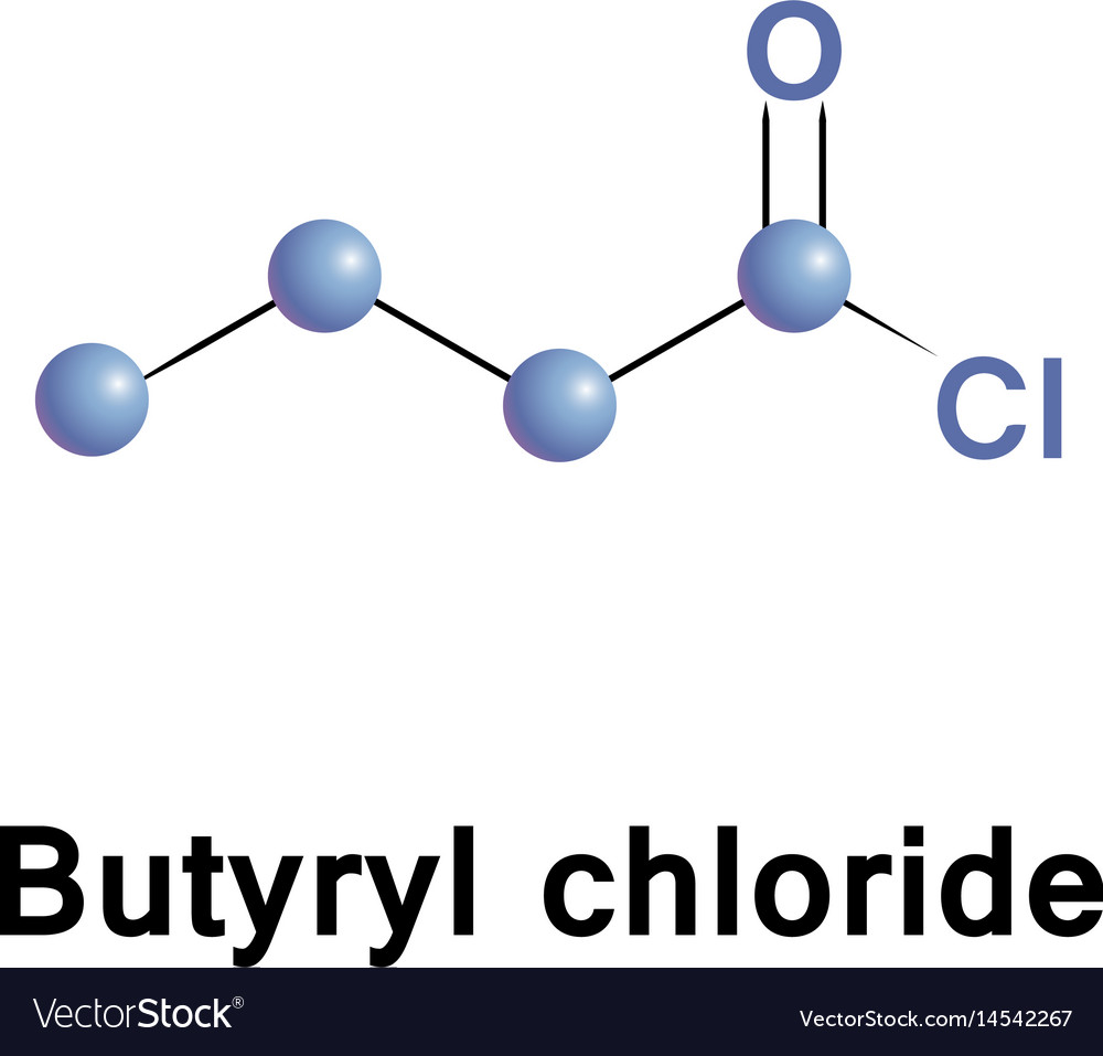 Butyryl chloride butanoyl Royalty Free Vector Image