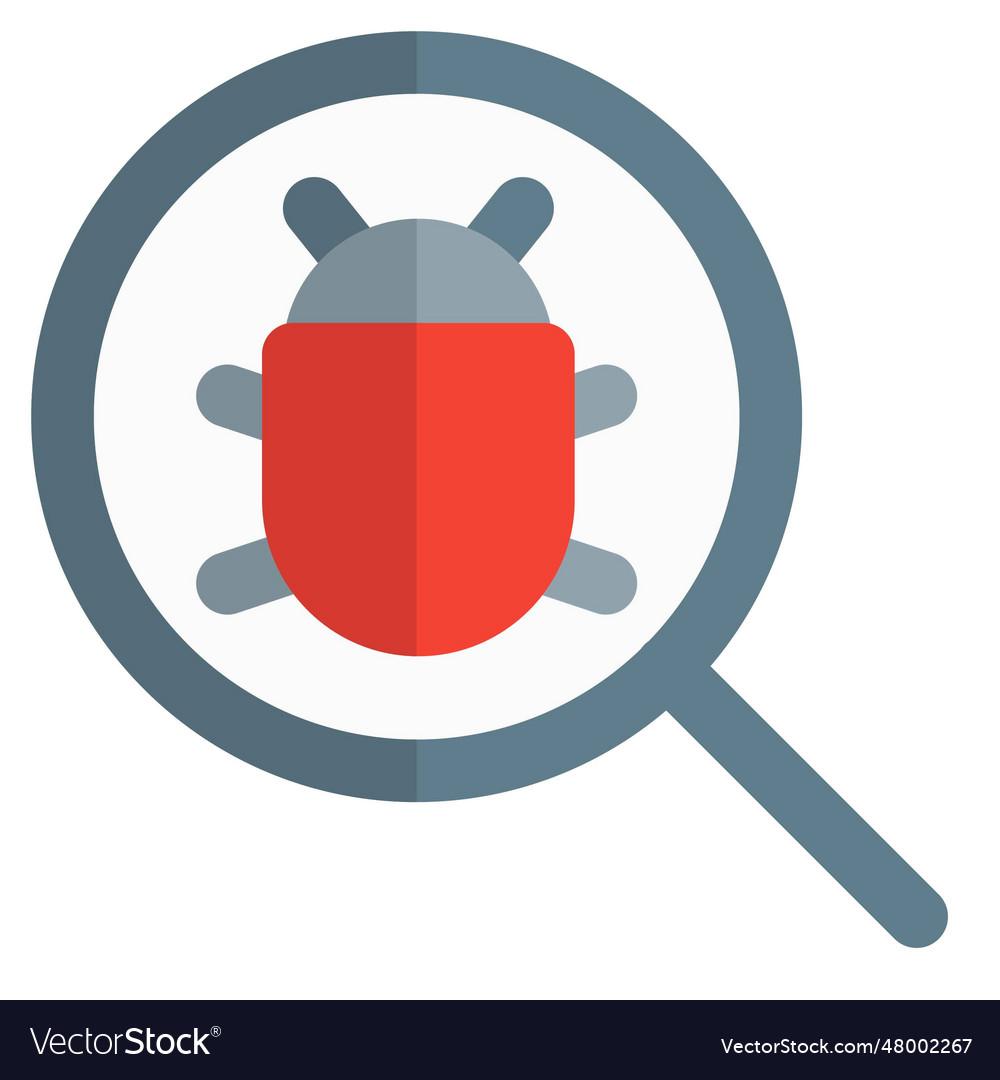 Found a bug in system software Royalty Free Vector Image