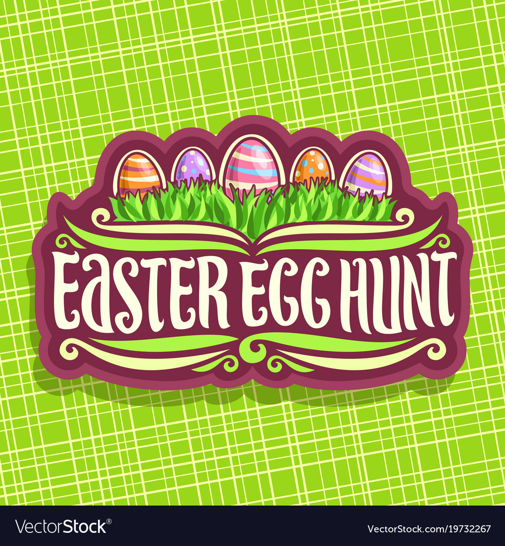 Logo for easter holiday Royalty Free Vector Image