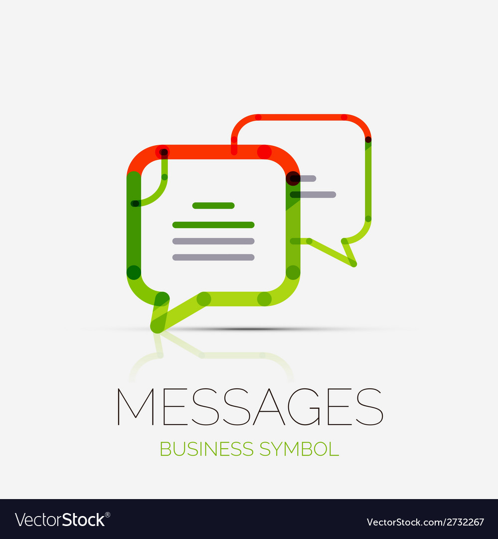 Message clouds company logo business concept