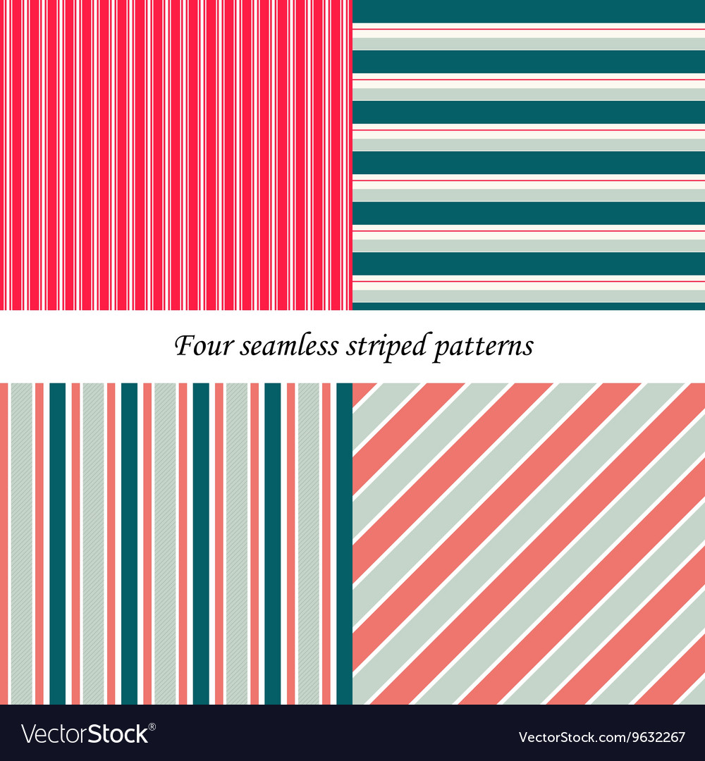 Set of classic seamless striped patterns