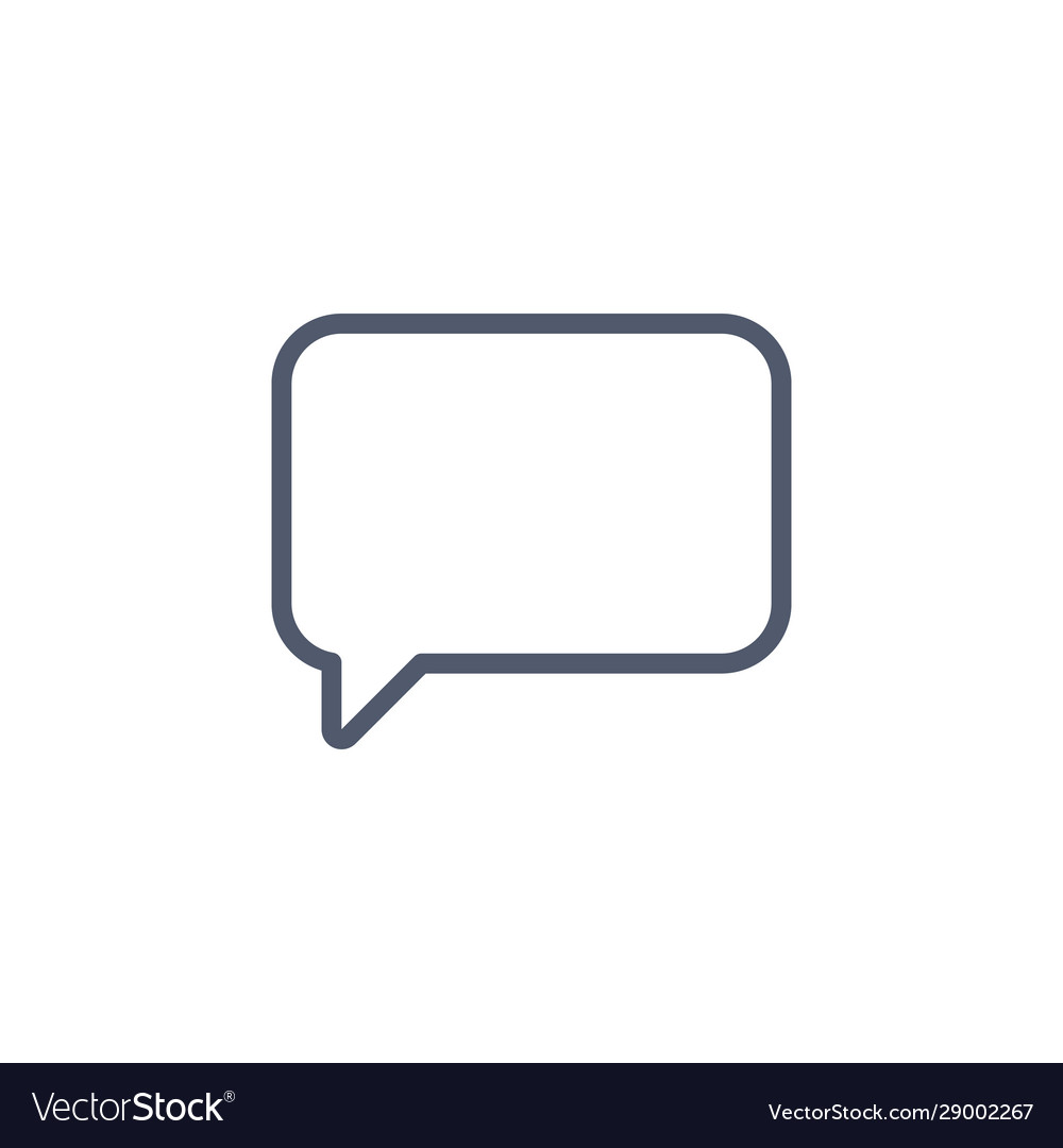 Speech bubble chat icon linear style minimalism