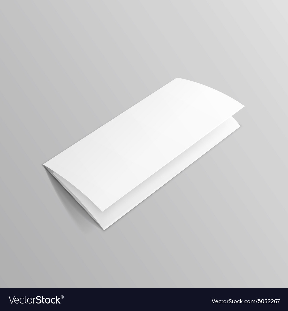 White trifold brochure leaflet zigzag folded flyer