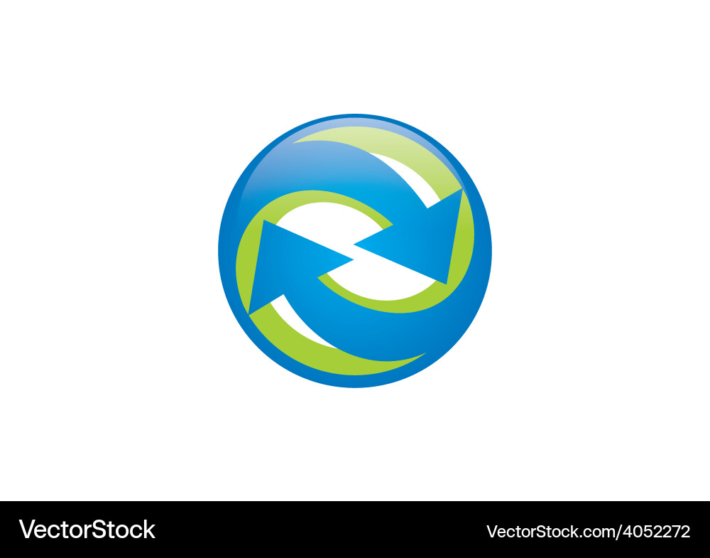 Circle arrow rounded logo Royalty Free Vector Image