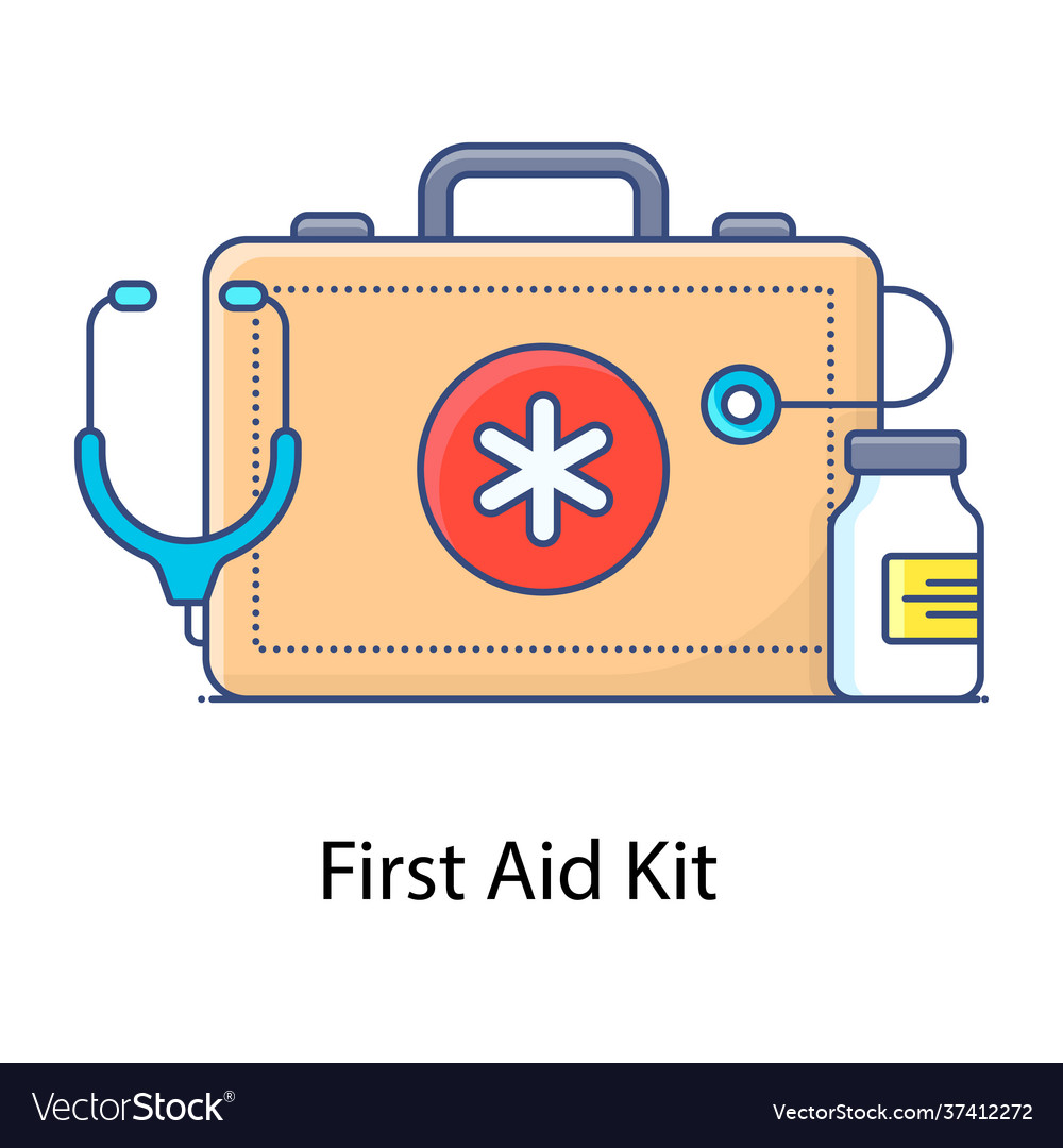 First aid kit Royalty Free Vector Image VectorStock