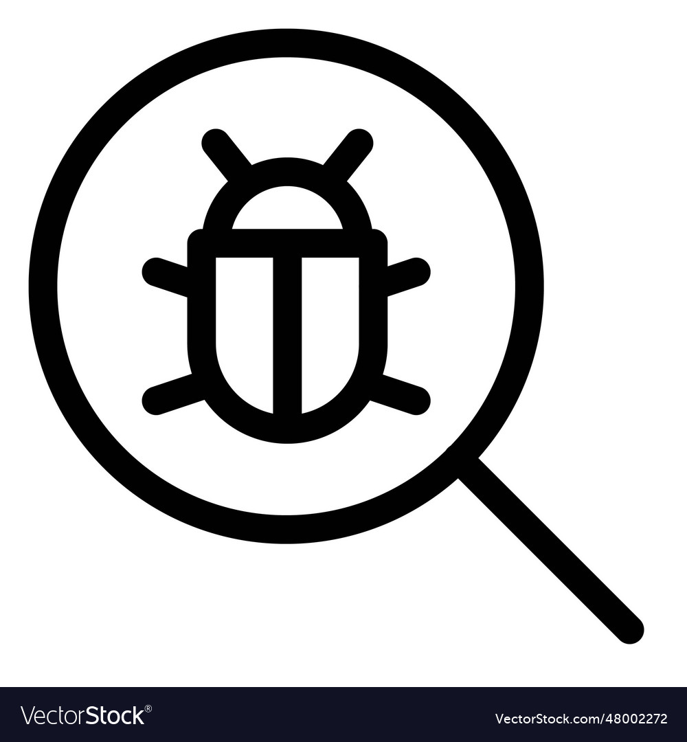 Found a bug in system software Royalty Free Vector Image