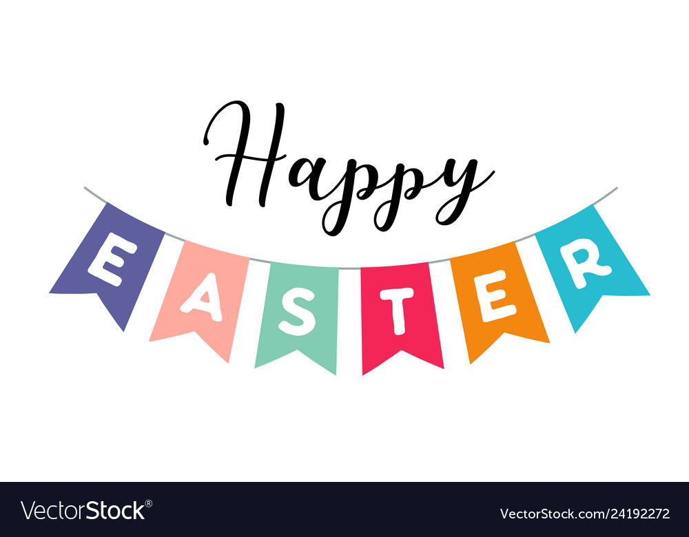 Happy Easter Banner And Royalty Free Vector Image