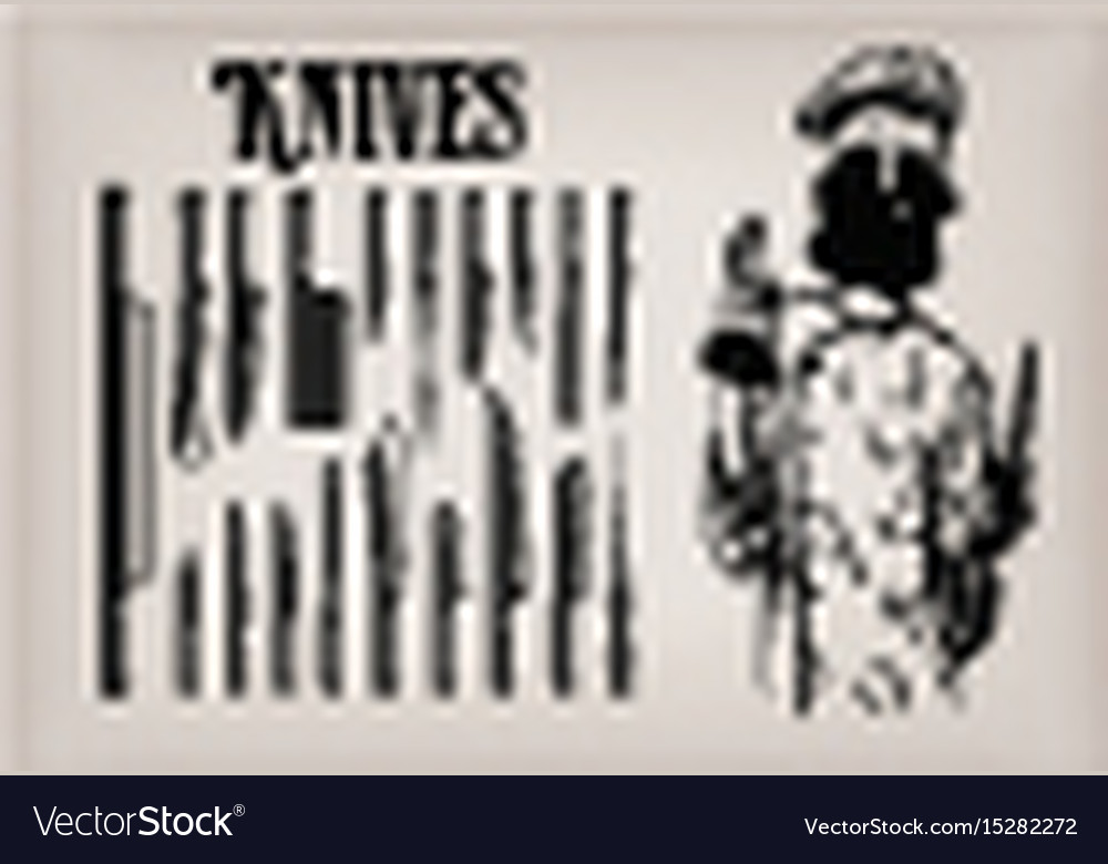 Kitchen tools utensils equipment ware set knives Vector Image