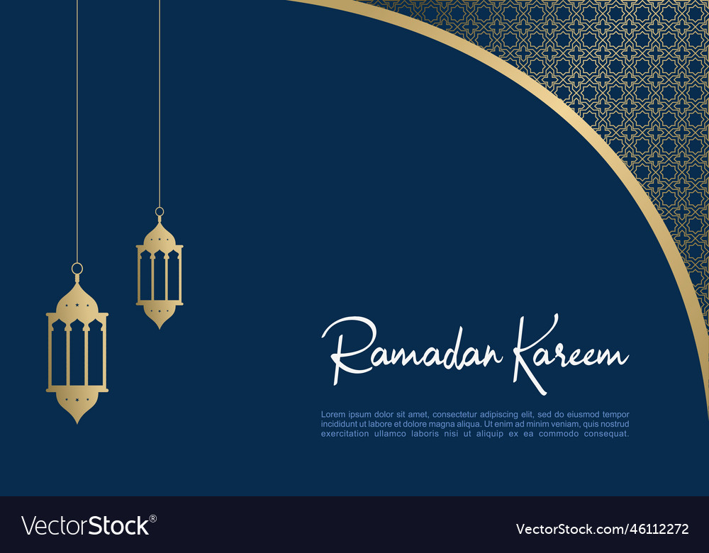 Ramadan kareem greeting card background Royalty Free Vector