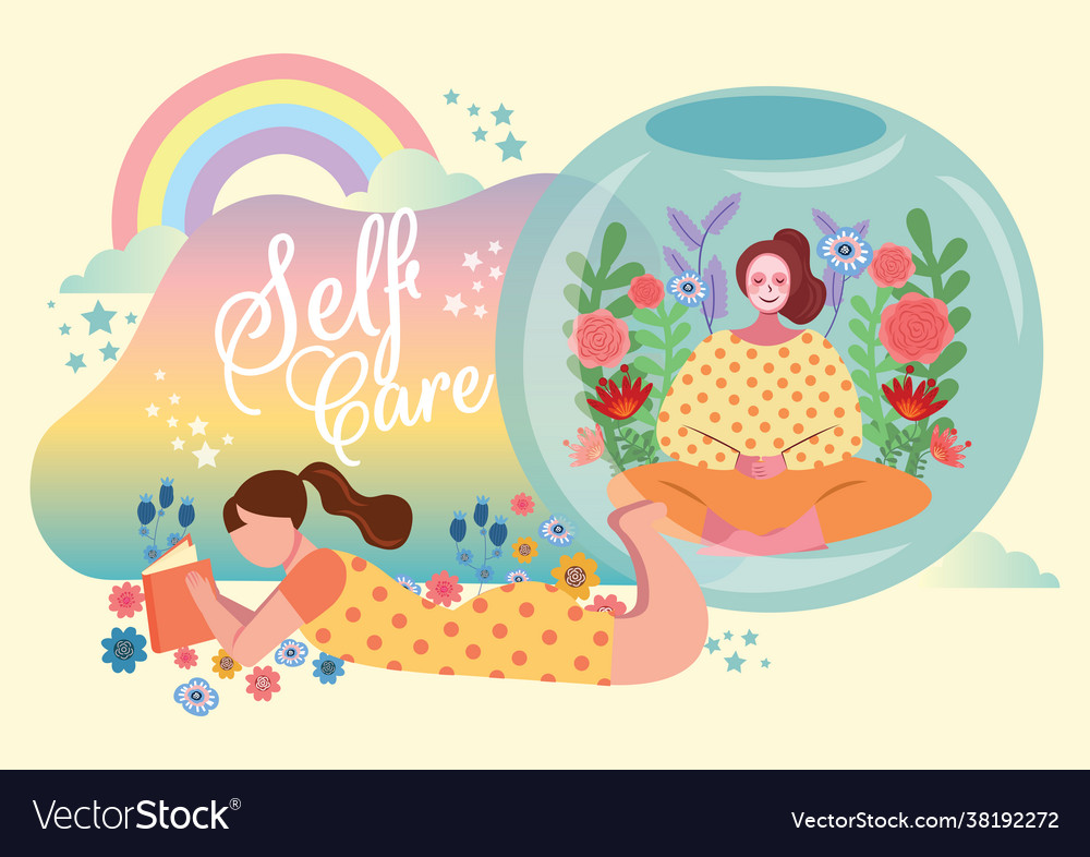 Self care concept Royalty Free Vector Image - VectorStock