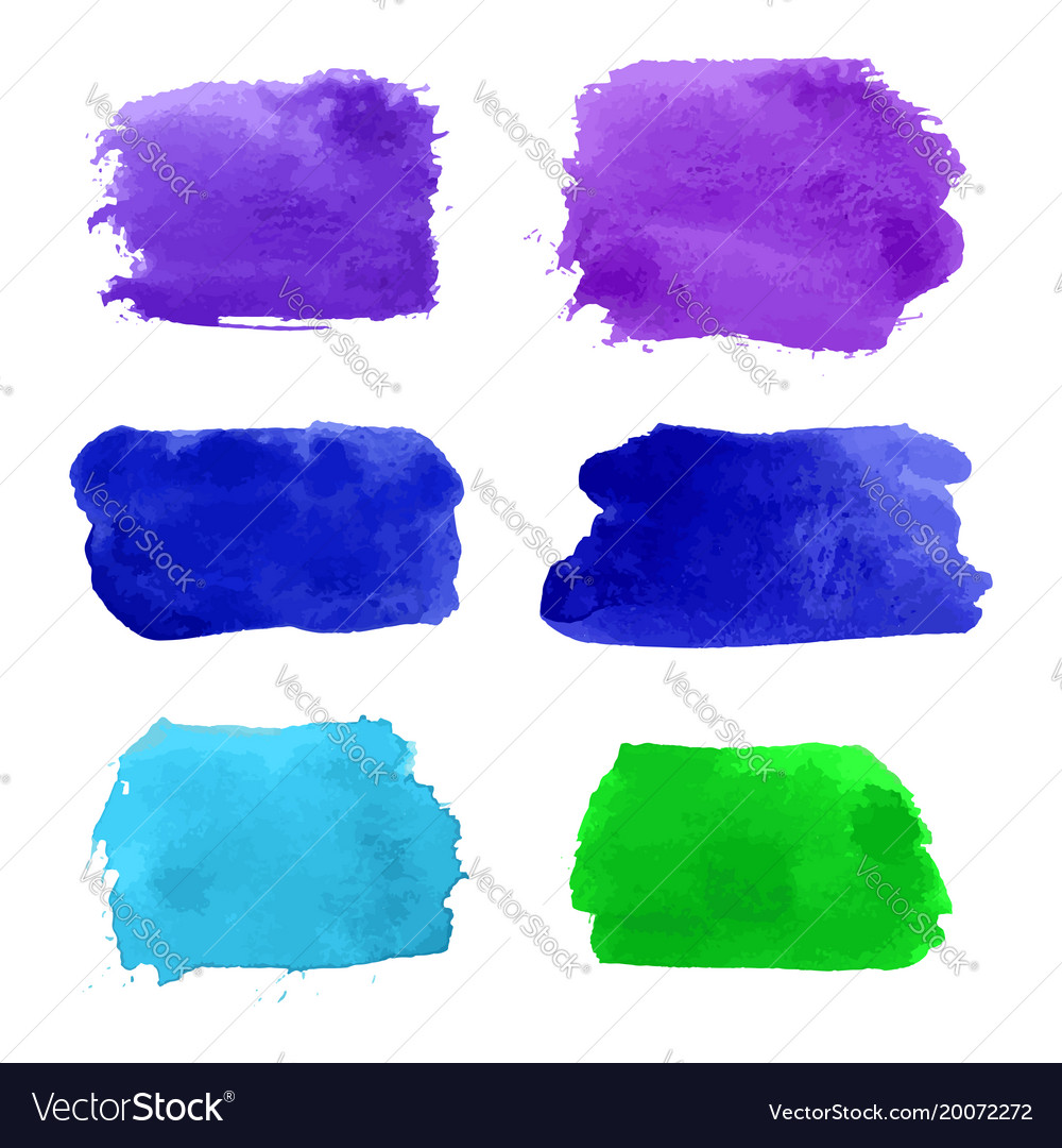 Set of navy turquoise blue violet green Royalty Free Vector