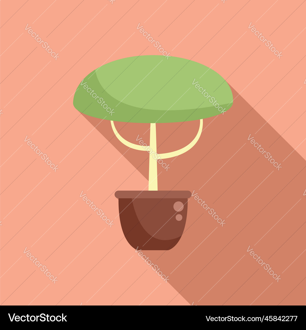 Office tree icon flat house indoor Royalty Free Vector Image