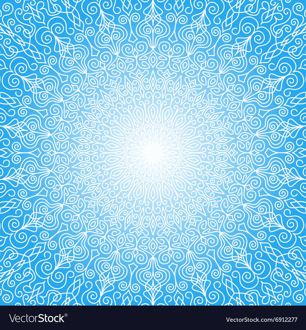 White mandala sun in the sky Royalty Free Vector Image